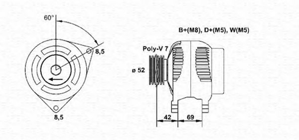 MAGNETI MARELLI 063341243010 Alternator